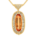 Oval Imperial Topaz Pendant, 42.00 Carats