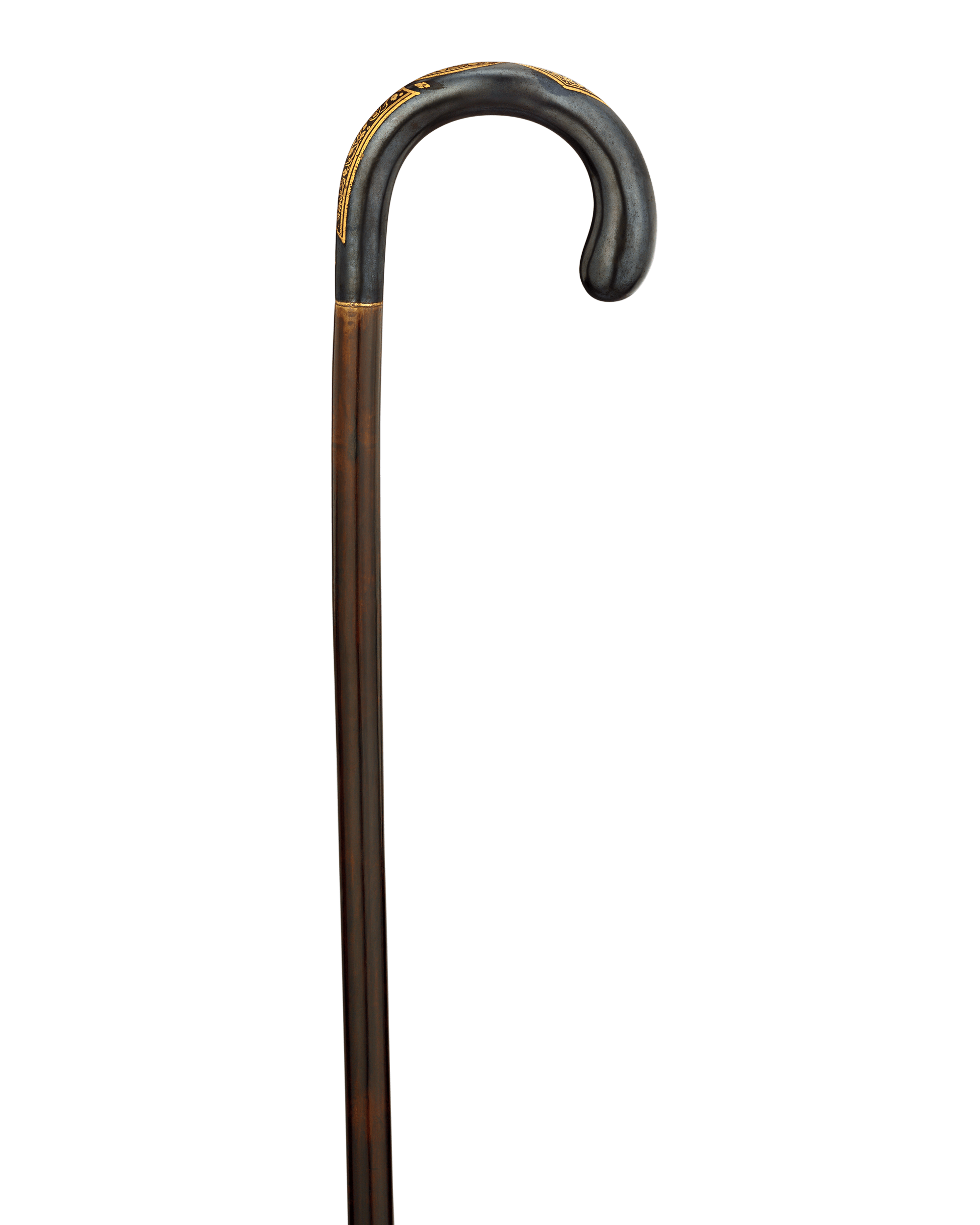 Toledo Crutch Knob with Engraved Flowers