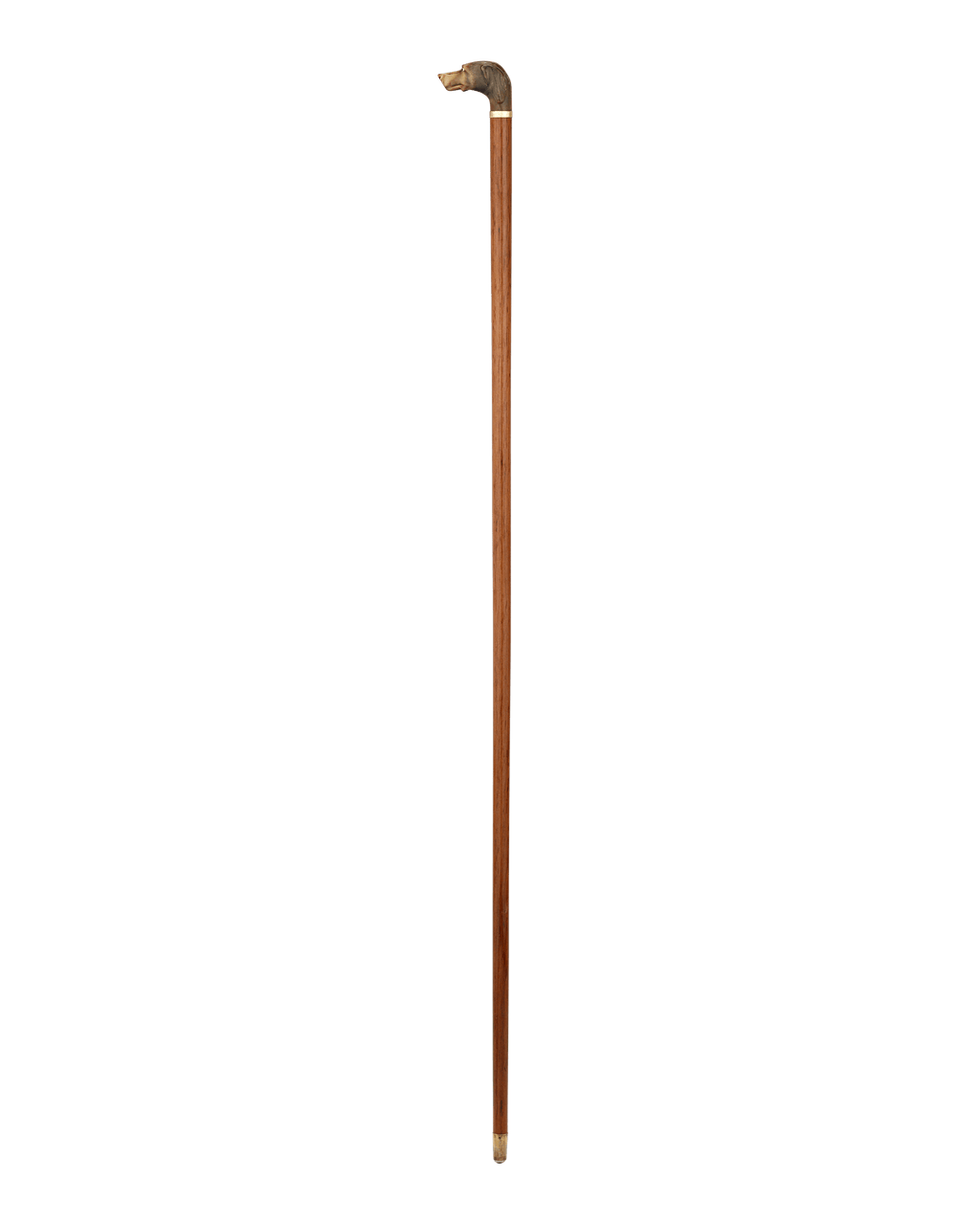 Carved Horn Dog Knob Cane