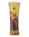 Gilded Cameo Glass Vase by Daum Nancy