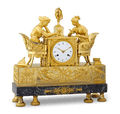 The Astronomy Lesson French Empire Mantel Clock