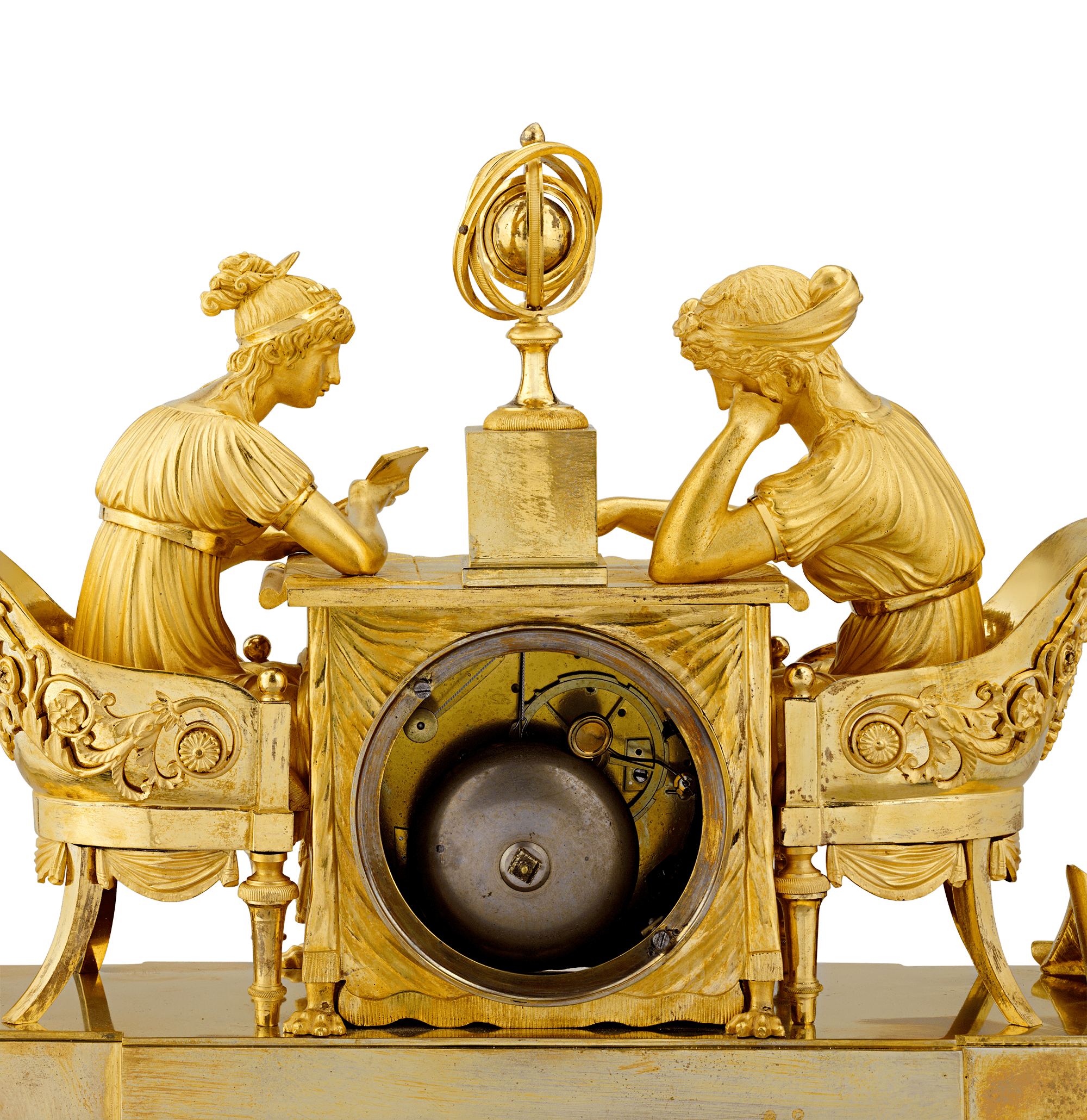 The Astronomy Lesson French Empire Mantel Clock