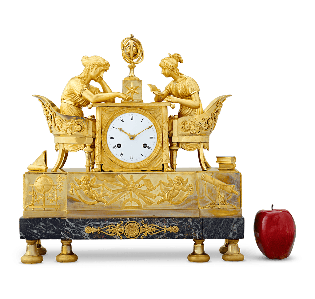 The Astronomy Lesson French Empire Mantel Clock