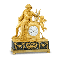 French Empire Troubadour Mantel Clock
