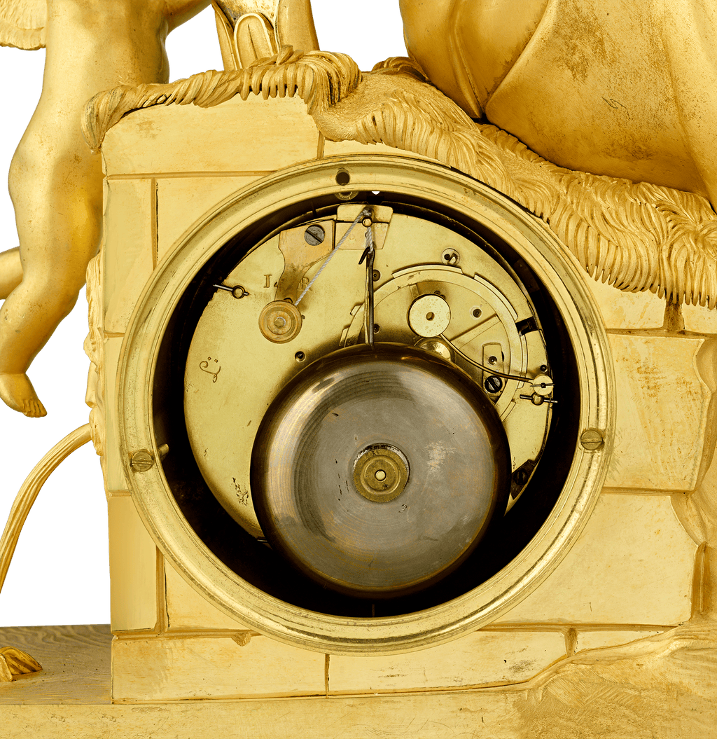 French Empire Troubadour Mantel Clock