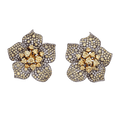 Floral Yellow Diamond Earrings, 8.00 carats