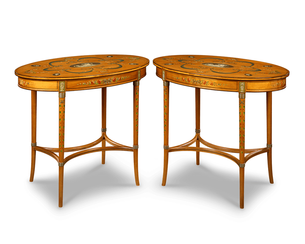 English Satinwood Parlor Tables