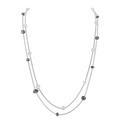 Pair of White & Black Diamond Station Necklaces, 59.53 carats