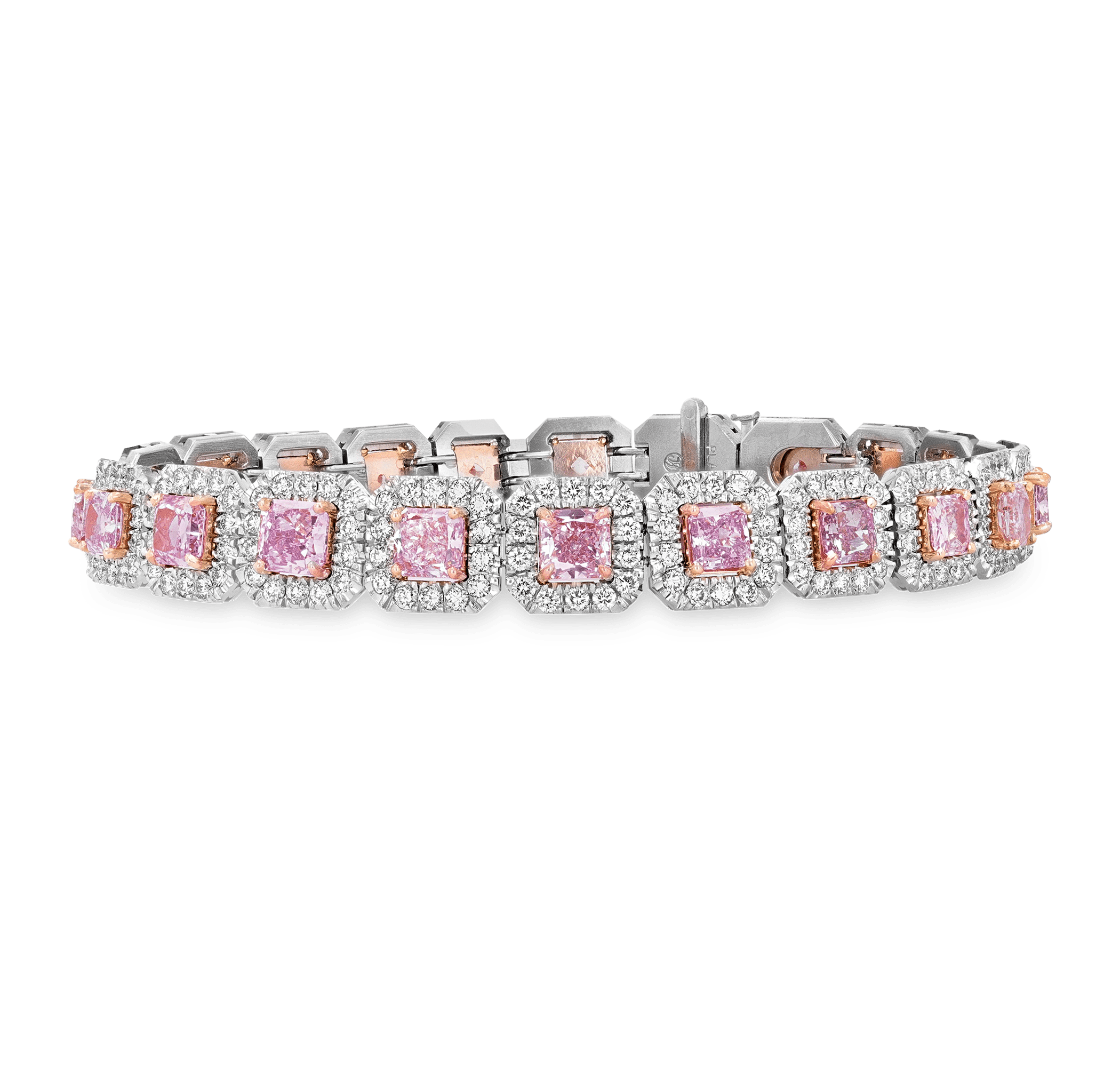Fancy Pink Diamond Bracelet, 6.47 carats