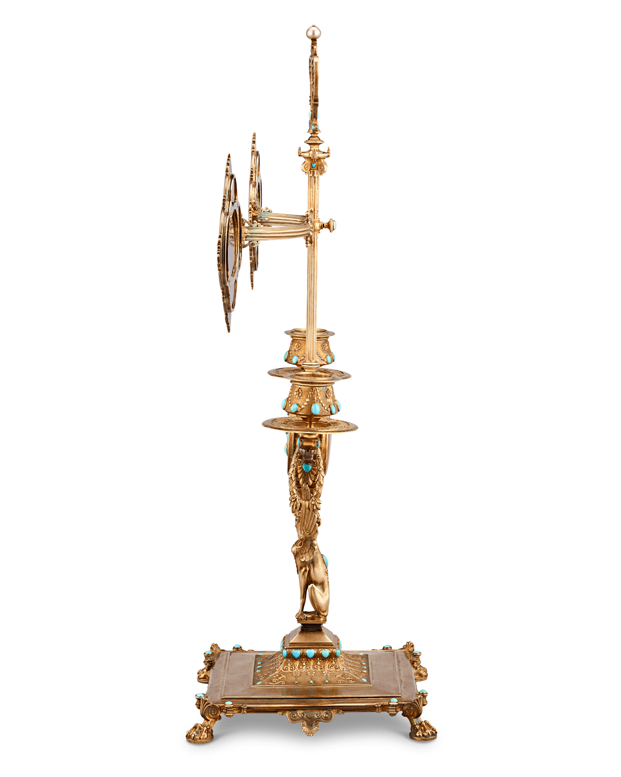 Napoleon III’s Silver-Gilt Library Reading Lamp