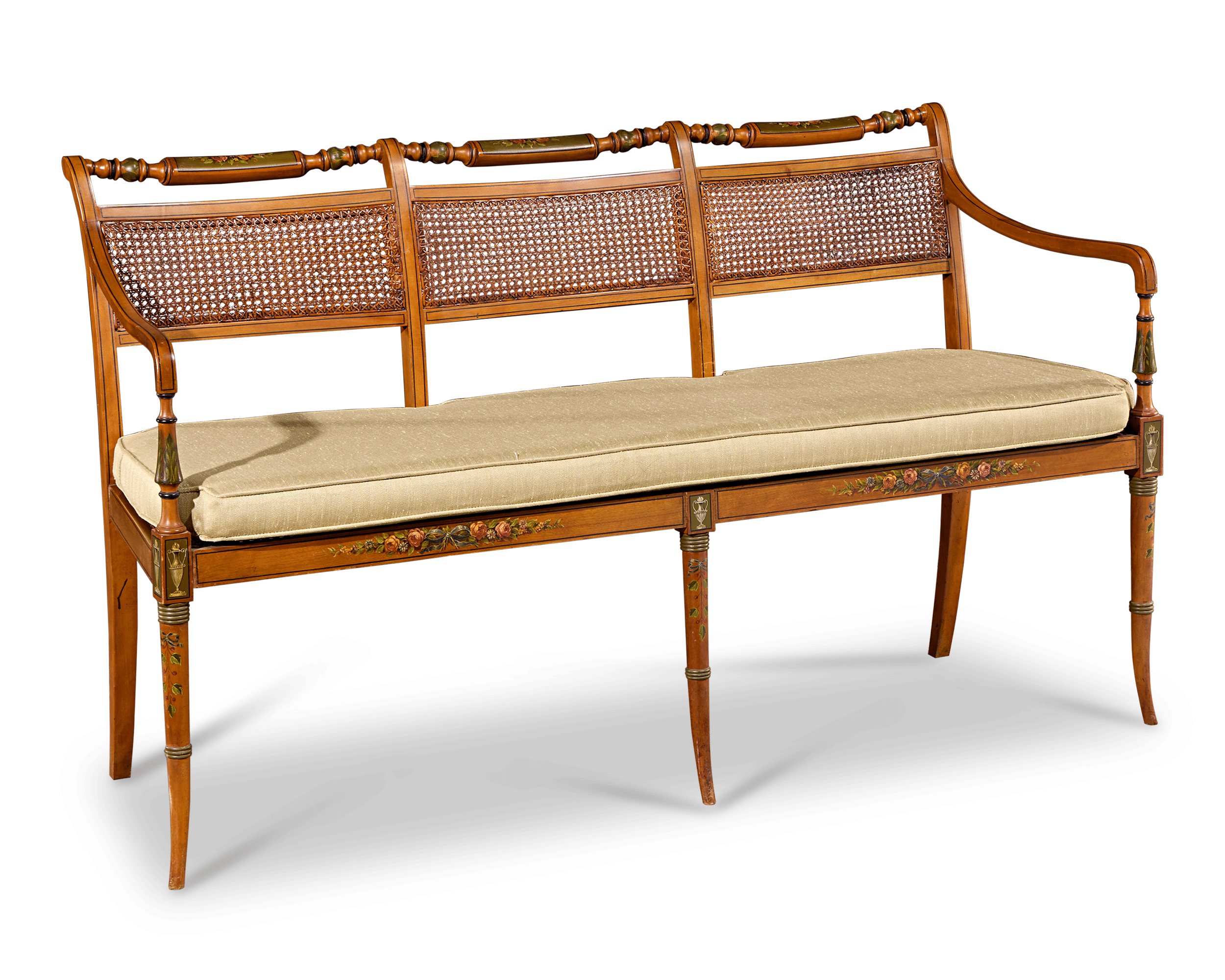 Edwardian Satinwood Settee
