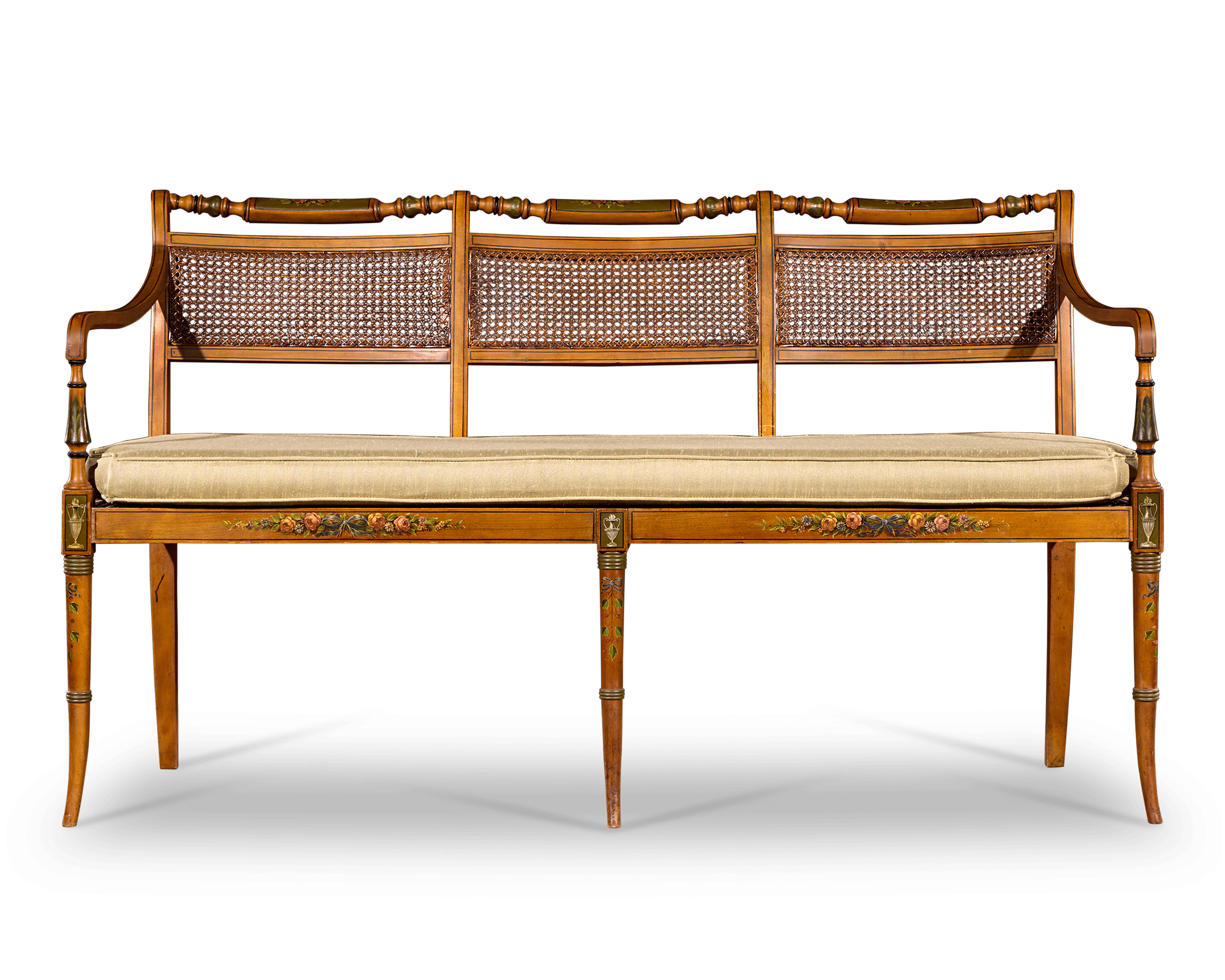 Edwardian Satinwood Settee