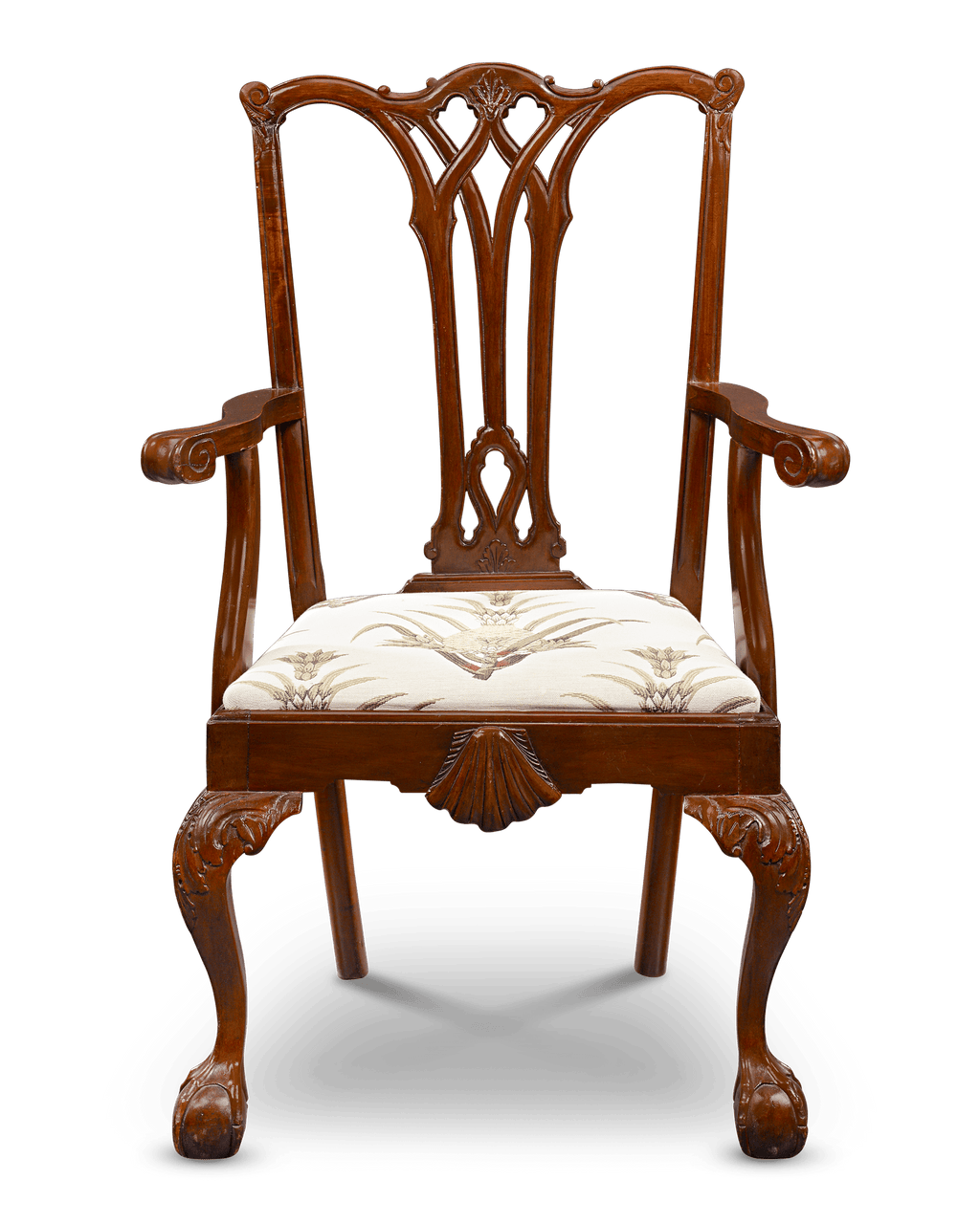Chippendale Style Mahogany Armchair