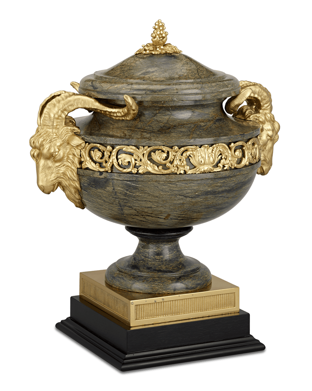 19th-Century Gilt Bronze & Egitto Serpentino Urn After Pierre Gouthière