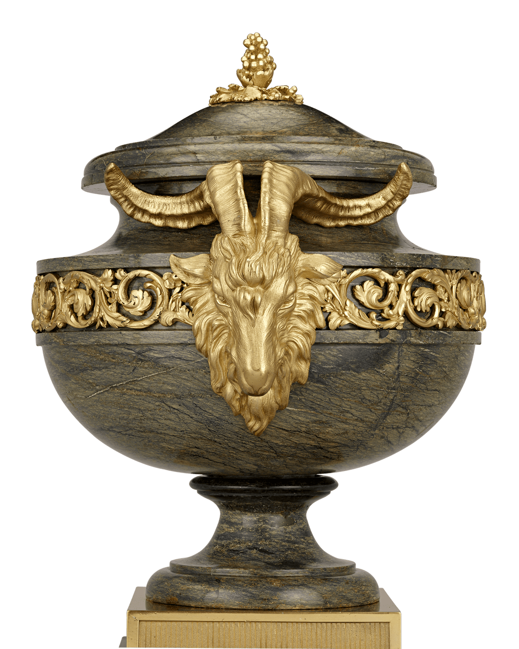 19th-Century Gilt Bronze & Egitto Serpentino Urn After Pierre Gouthière