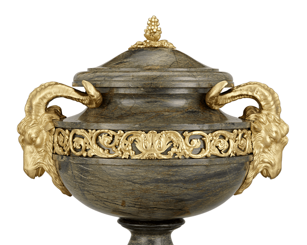19th-Century Gilt Bronze & Egitto Serpentino Urn After Pierre Gouthière