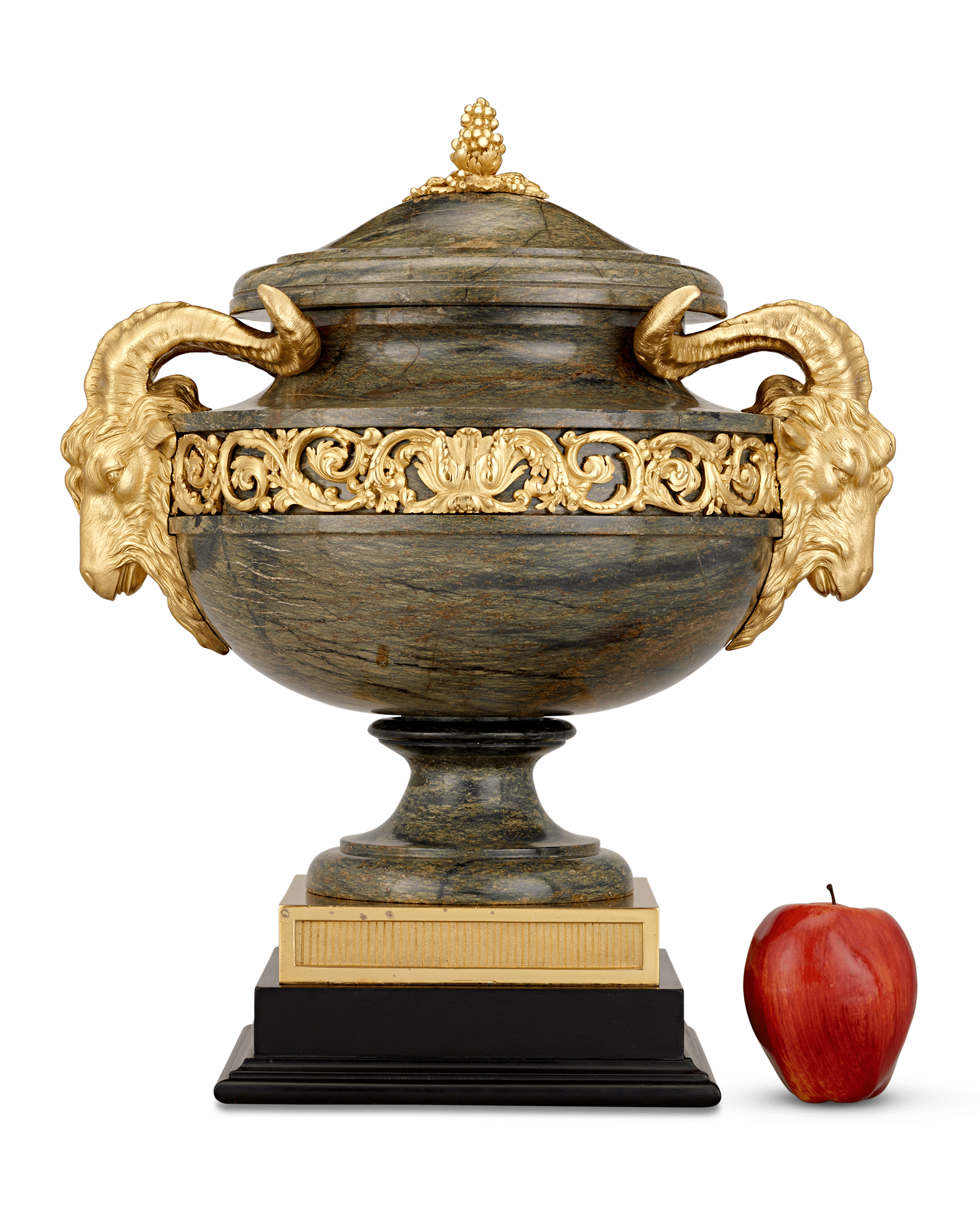19th-Century Gilt Bronze & Egitto Serpentino Urn After Pierre Gouthière