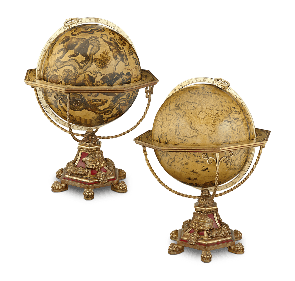 Pair of 32" Terrestrial and Celestial Globes