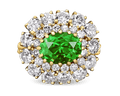 Julius Cohen Demantoid Garnet Ring, 4.02 Carats