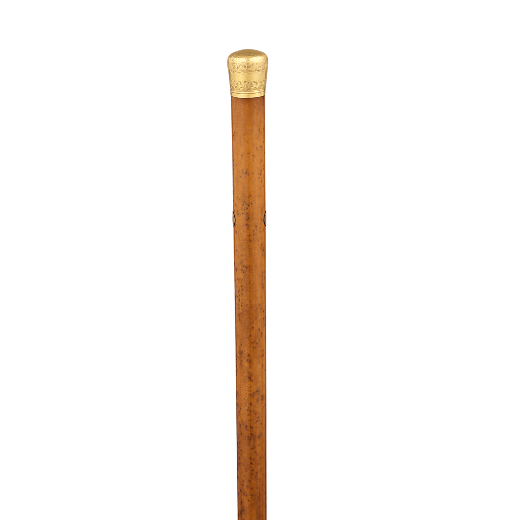 Gilt Knob Wooden Cane