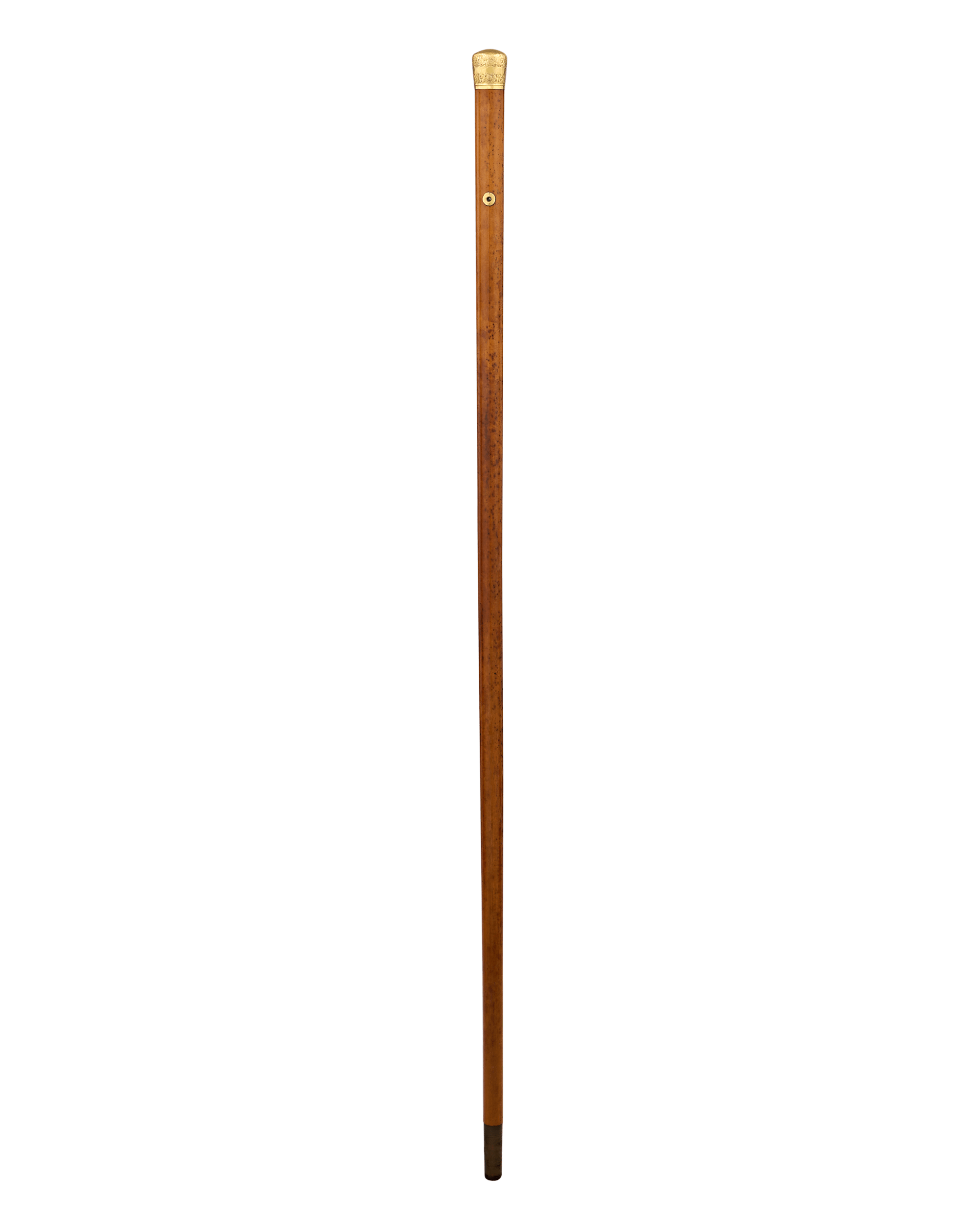 Gilt Knob Wooden Cane