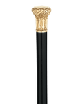 Ebonized Wood Gold Knob Presentation Cane