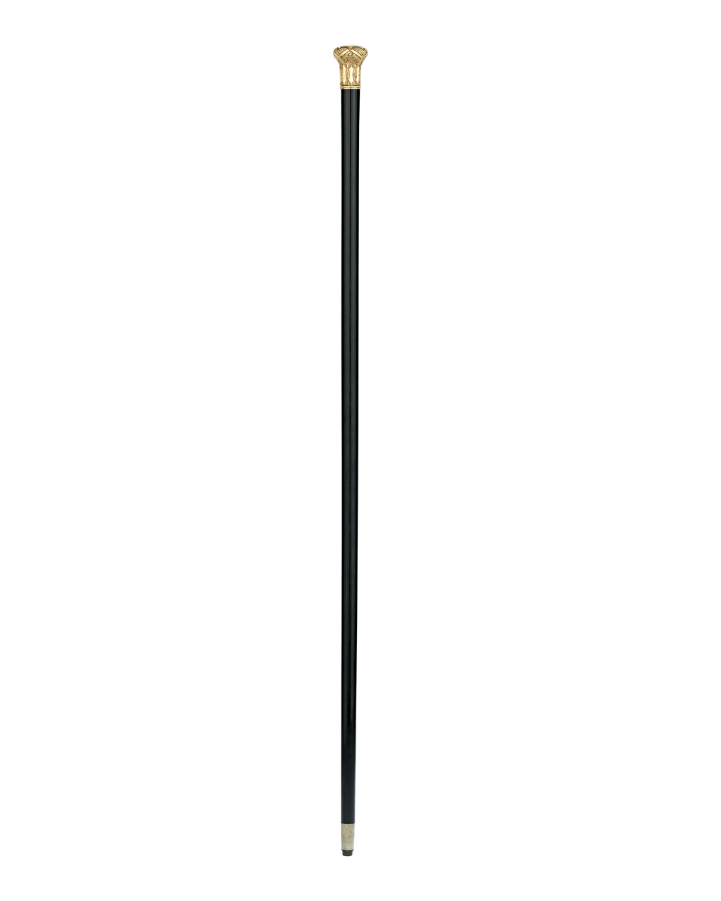 Ebonized Wood Gold Knob Presentation Cane