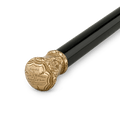 Ebonized Wood Gold-Knob Presentation Cane
