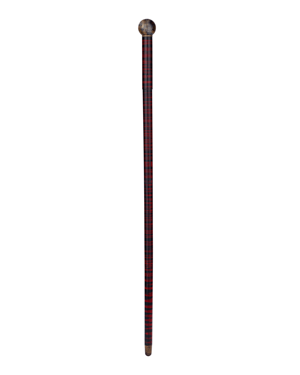Ebonized Wood and Hardstone Toulouse-Lautrec Gadget Cane