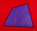 Abstract with Blue on Red by Frank Sinatra