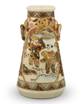 Satsuma Vase with Circular Handles