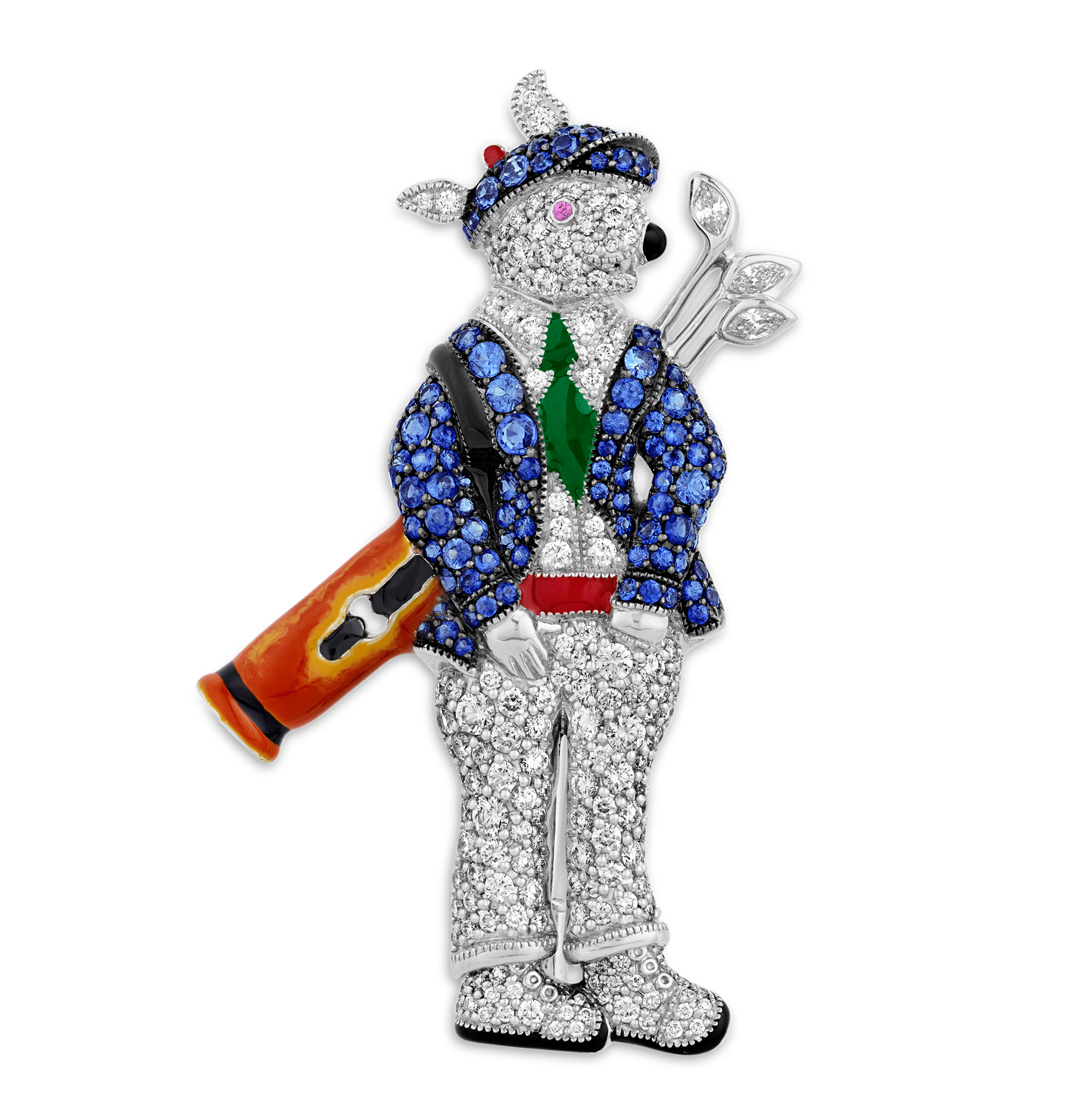 Raymond Yard Rabbit Golf Caddy Brooch