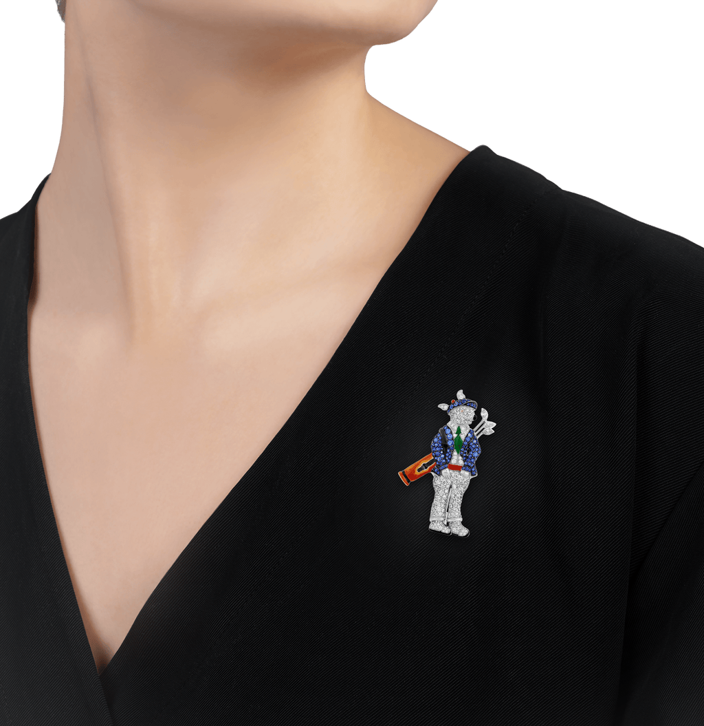 Raymond Yard Rabbit Golf Caddy Brooch
