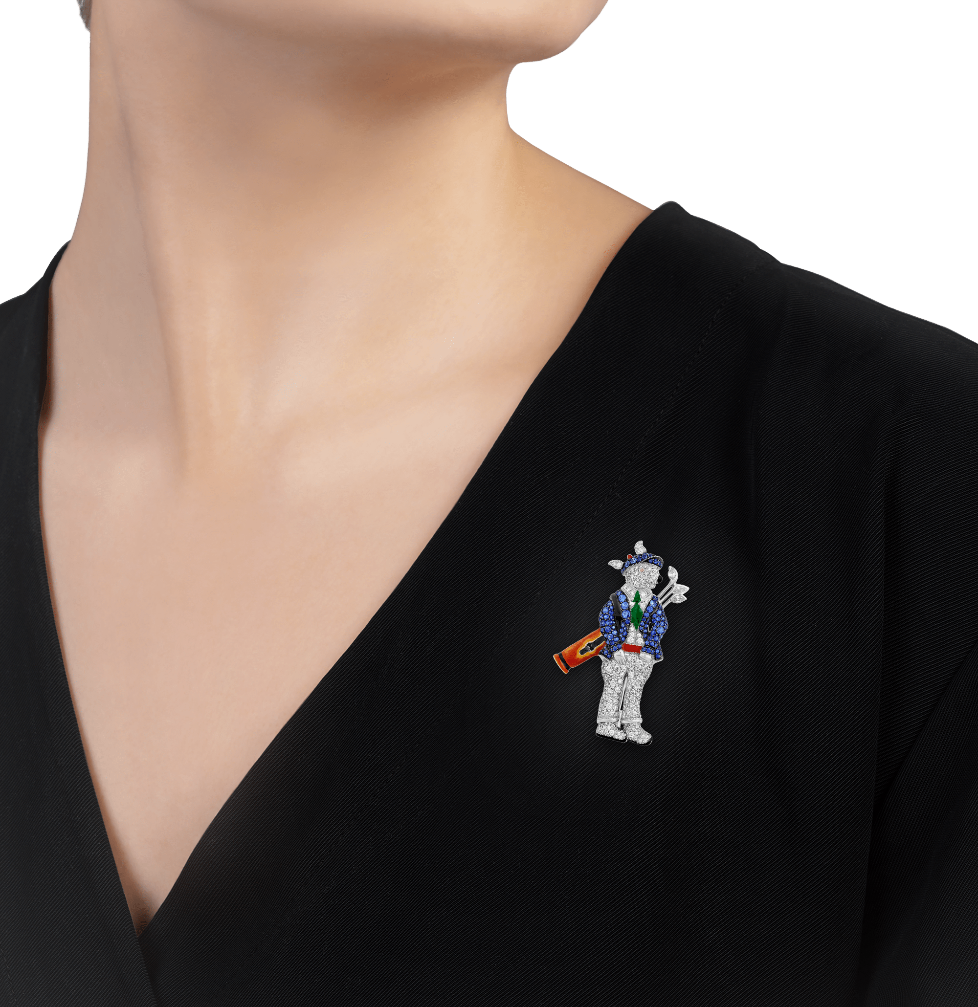 Raymond Yard Rabbit Golf Caddy Brooch