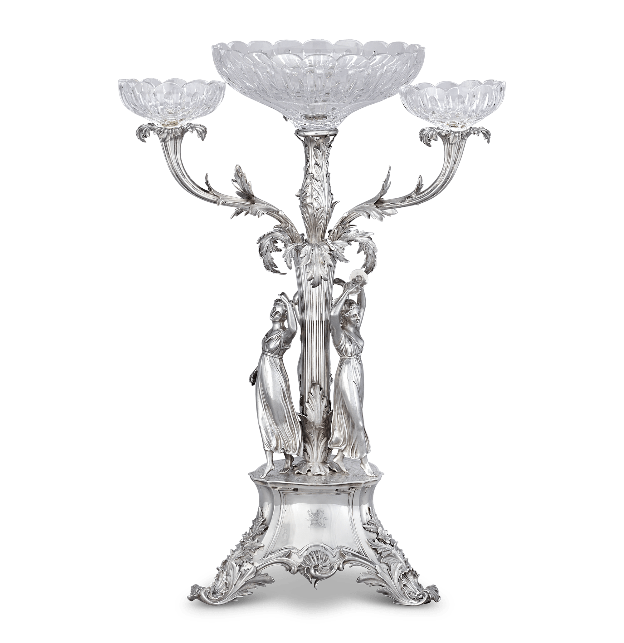Victorian Three Graces Silver Epergne by Barnard & Sons