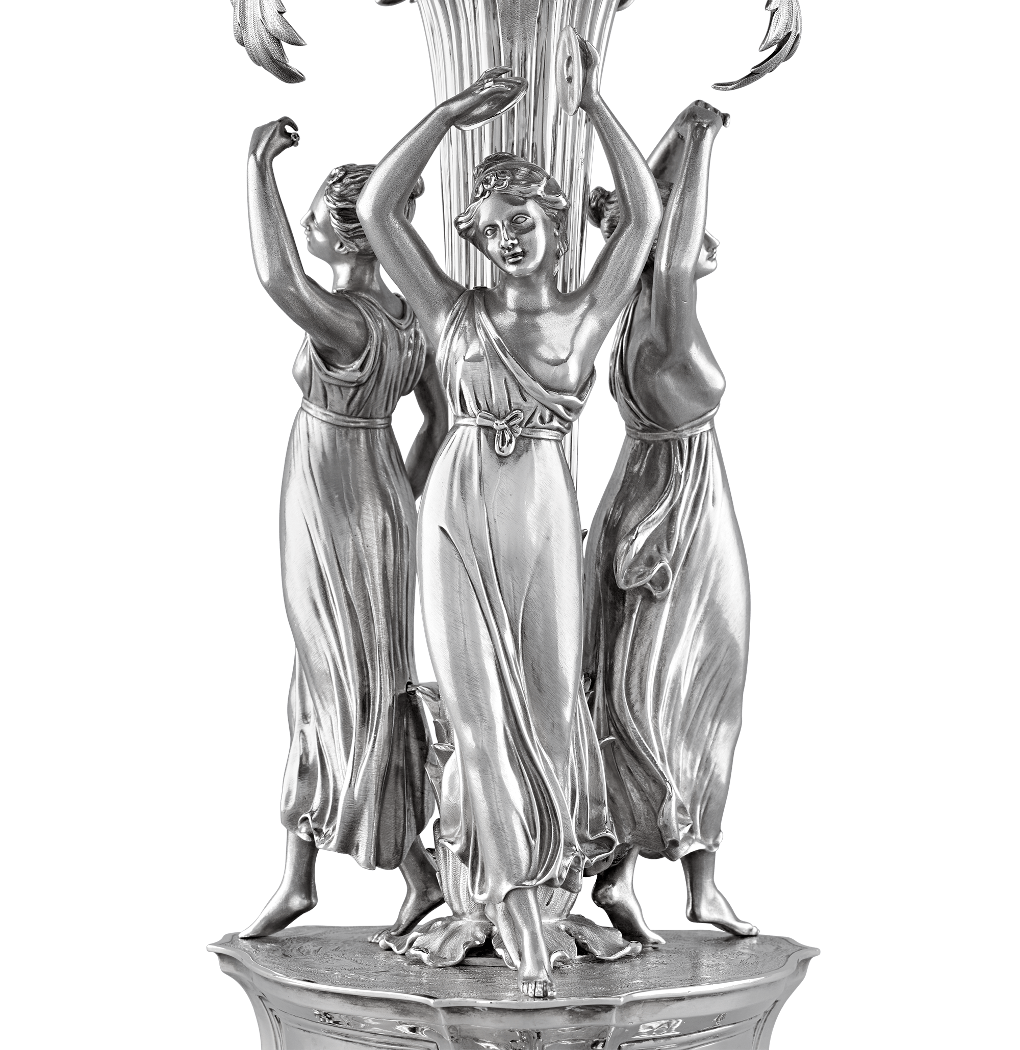 Victorian Three Graces Silver Epergne by Barnard & Sons