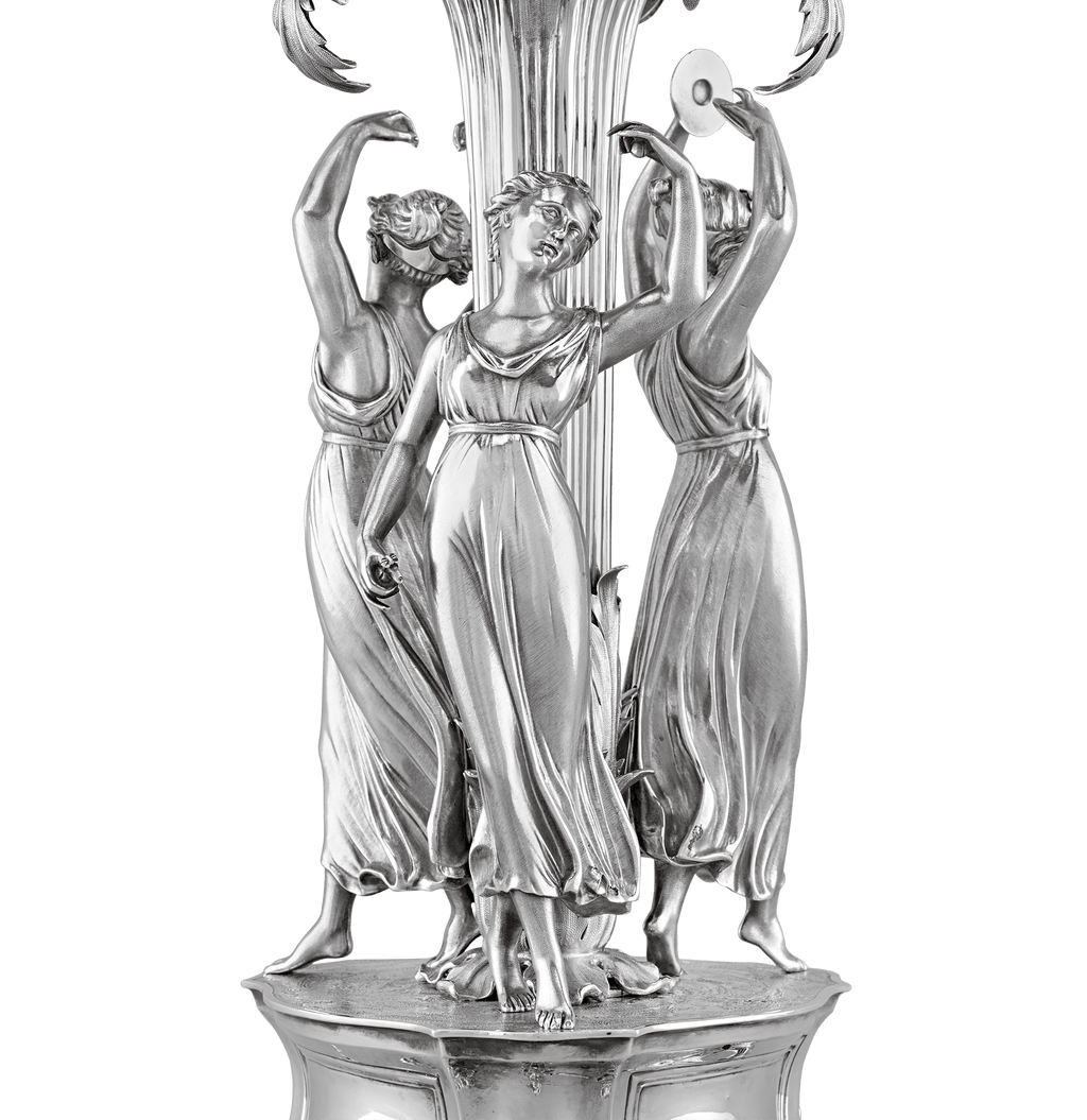 Victorian Three Graces Silver Epergne by Barnard & Sons