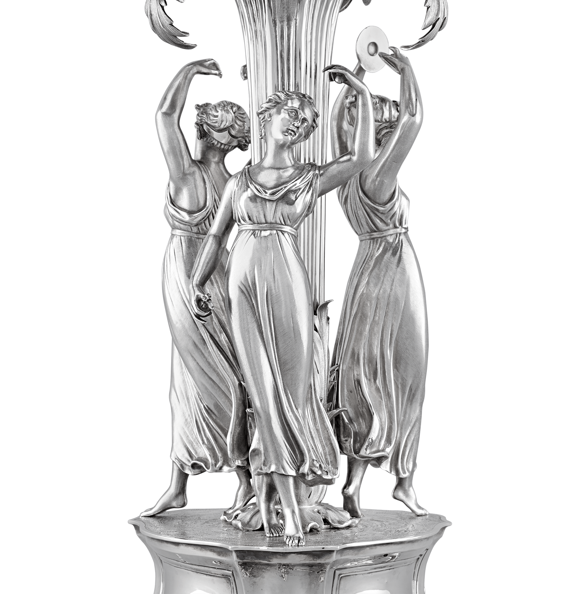 Victorian Three Graces Silver Epergne by Barnard & Sons