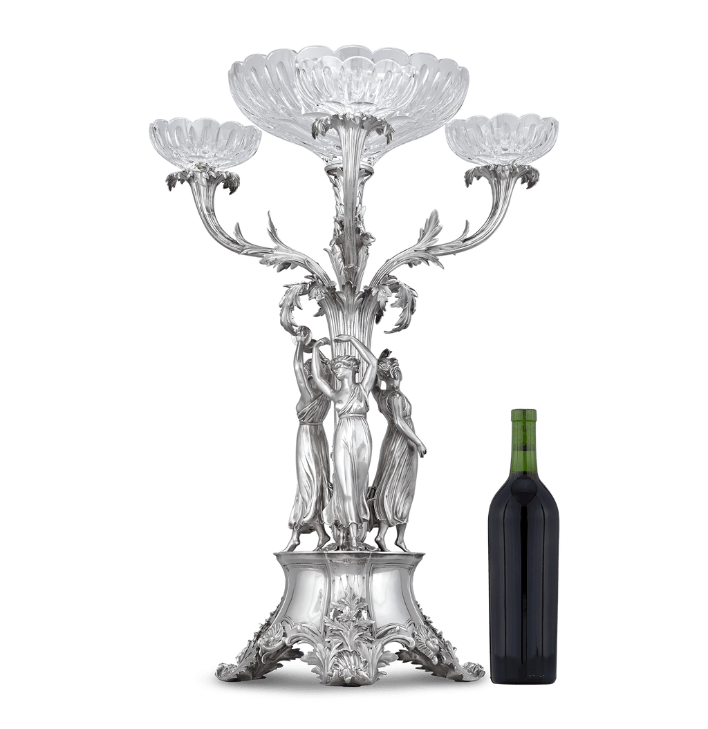 Victorian Three Graces Silver Epergne by Barnard & Sons