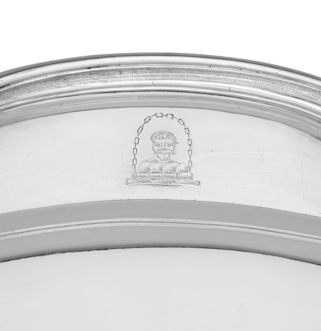 Set of Three Victorian Silver Trays by Benjamin Smith