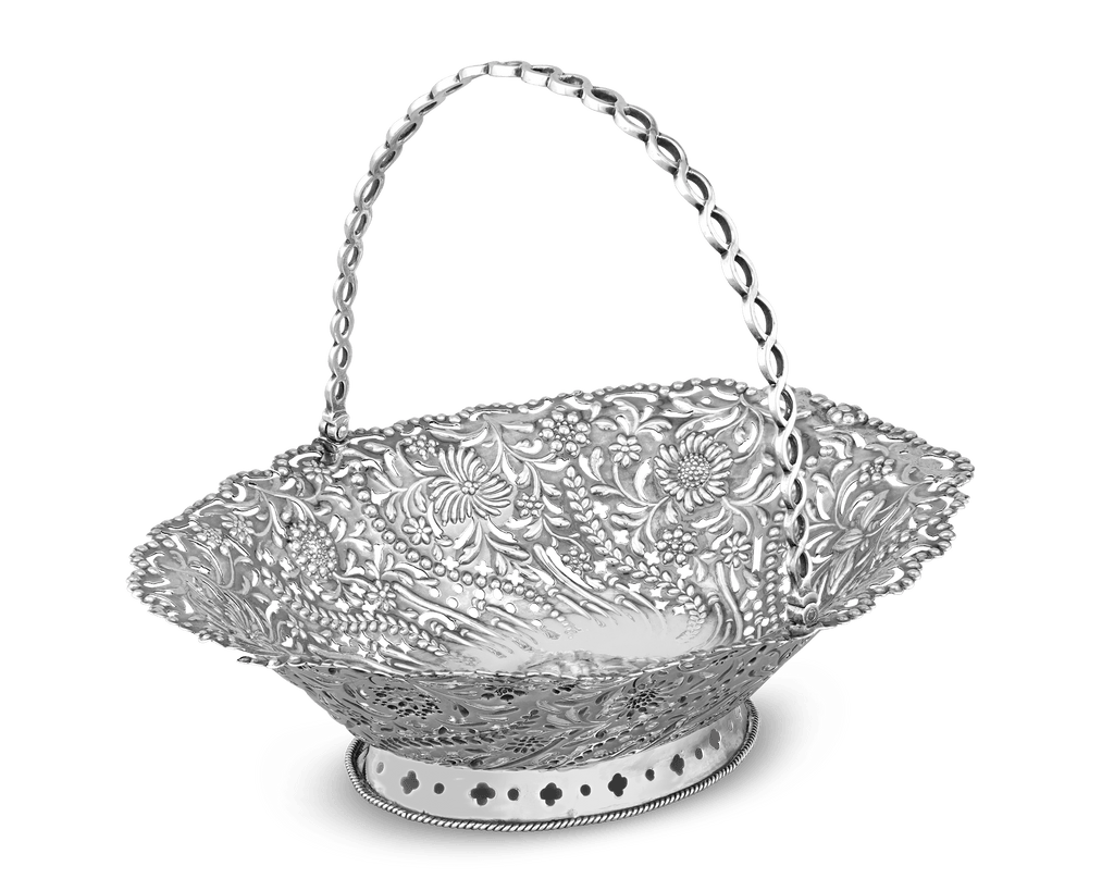 Georgian Silver Cake Basket by Robert Swanson