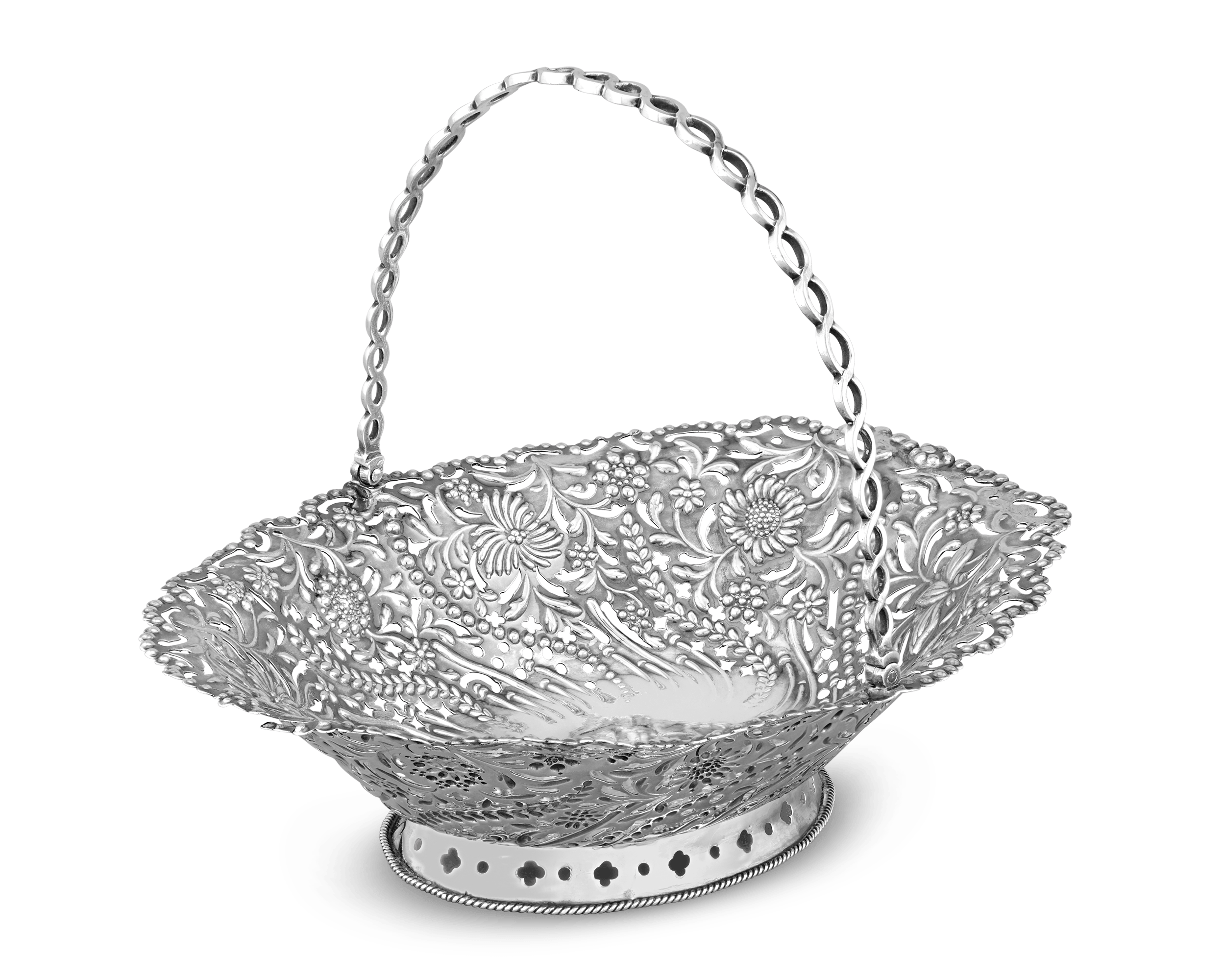 Georgian Silver Cake Basket by Robert Swanson