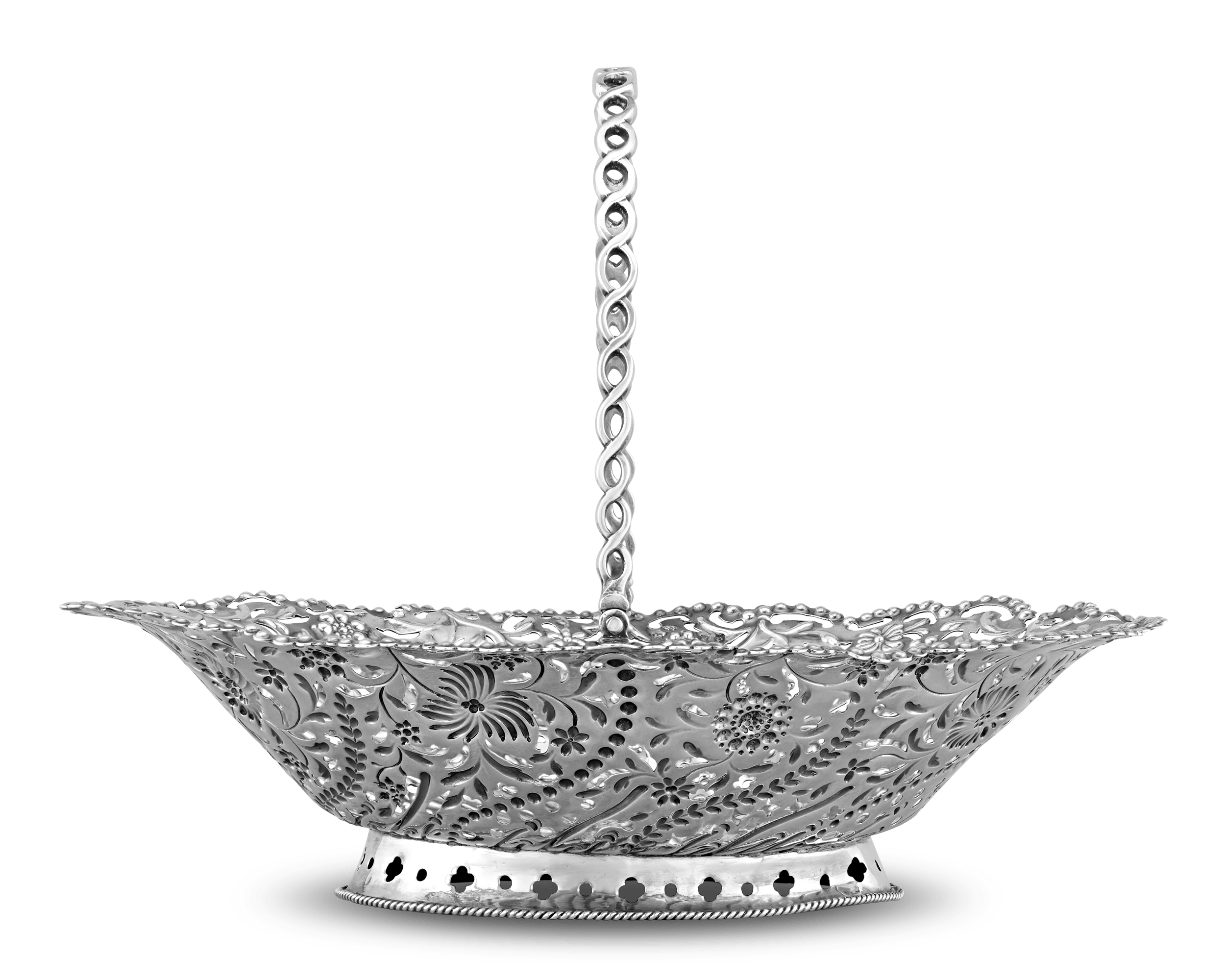 Georgian Silver Cake Basket by Robert Swanson