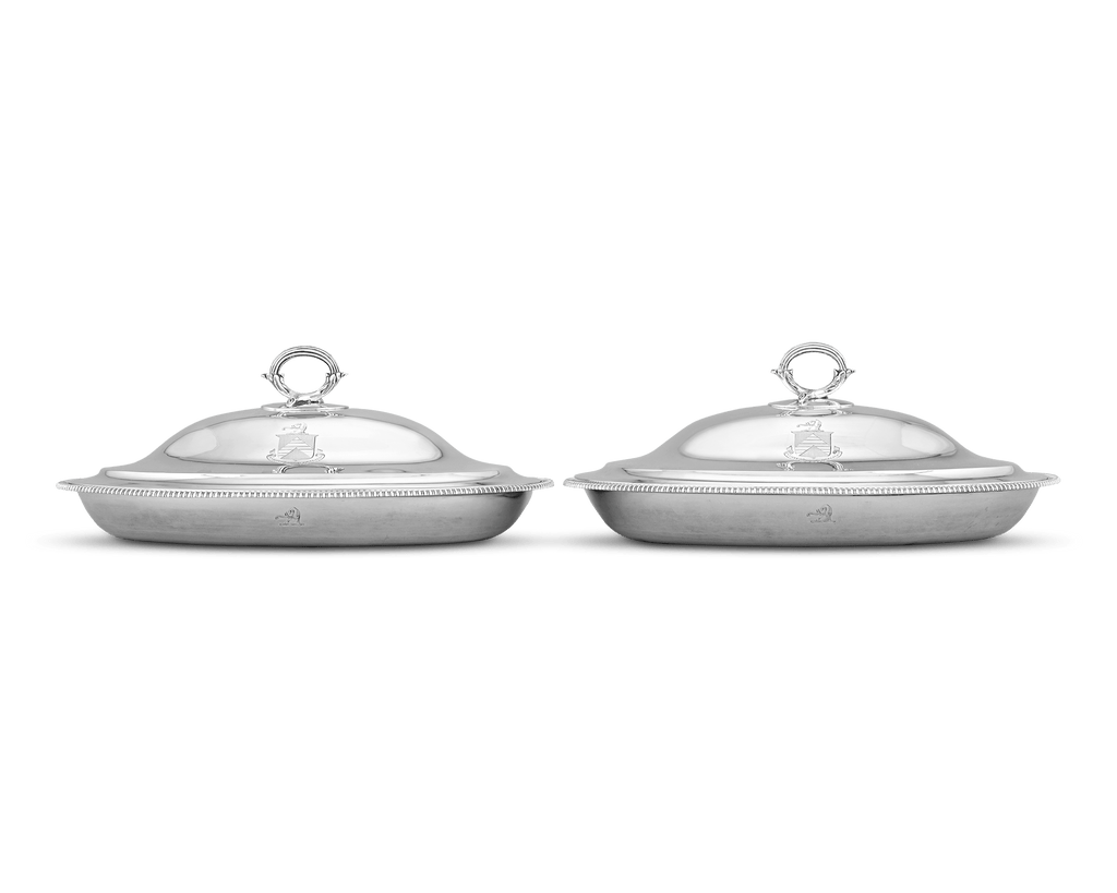 Pair of Georgian Silver Entrée Dishes by T&J Creswick