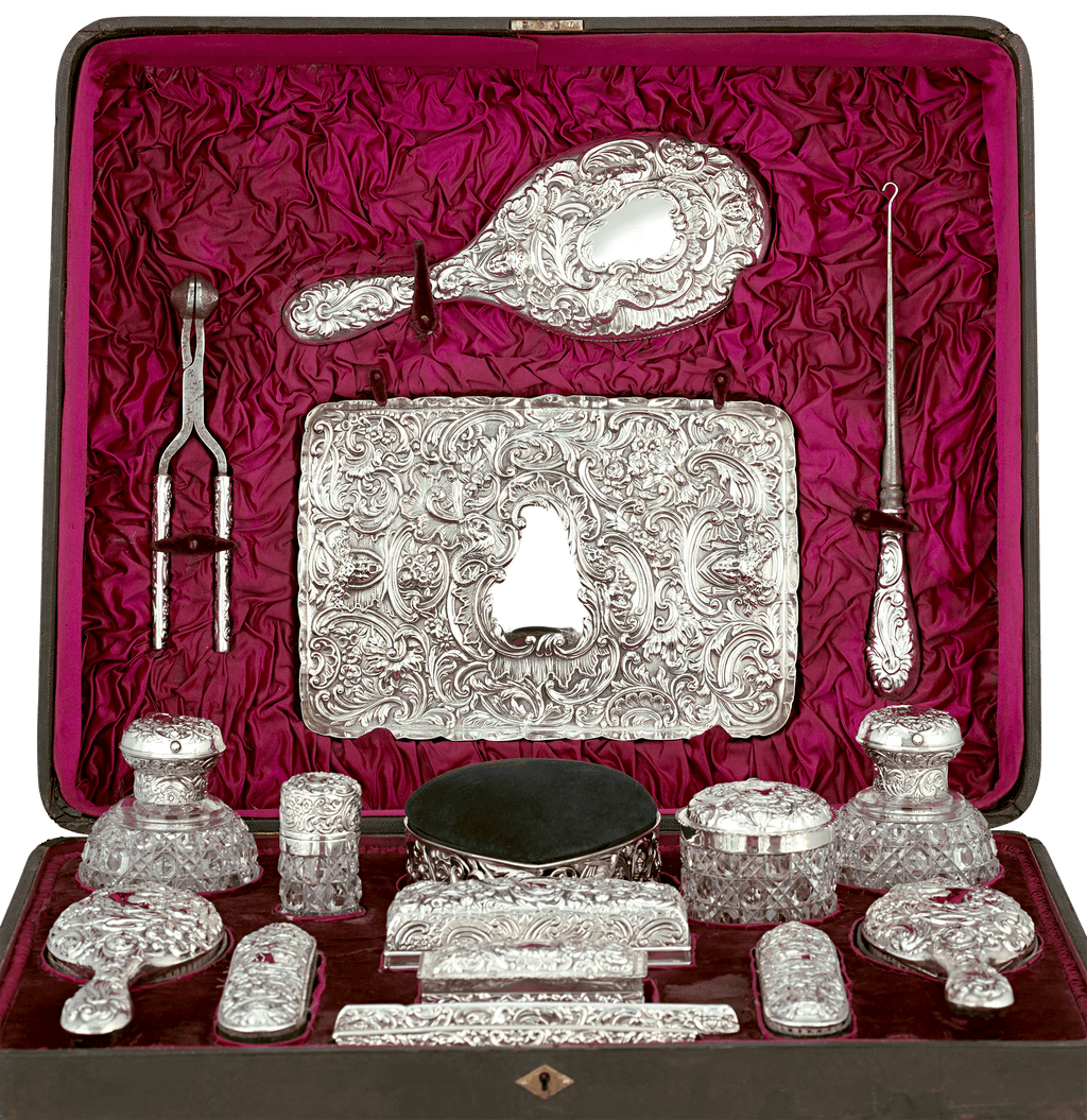 Victorian Dressing Table Set by William Comyns