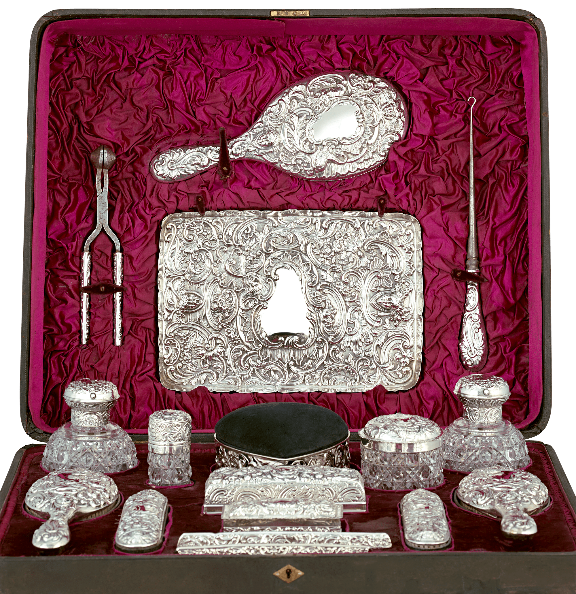 Victorian Dressing Table Set by William Comyns