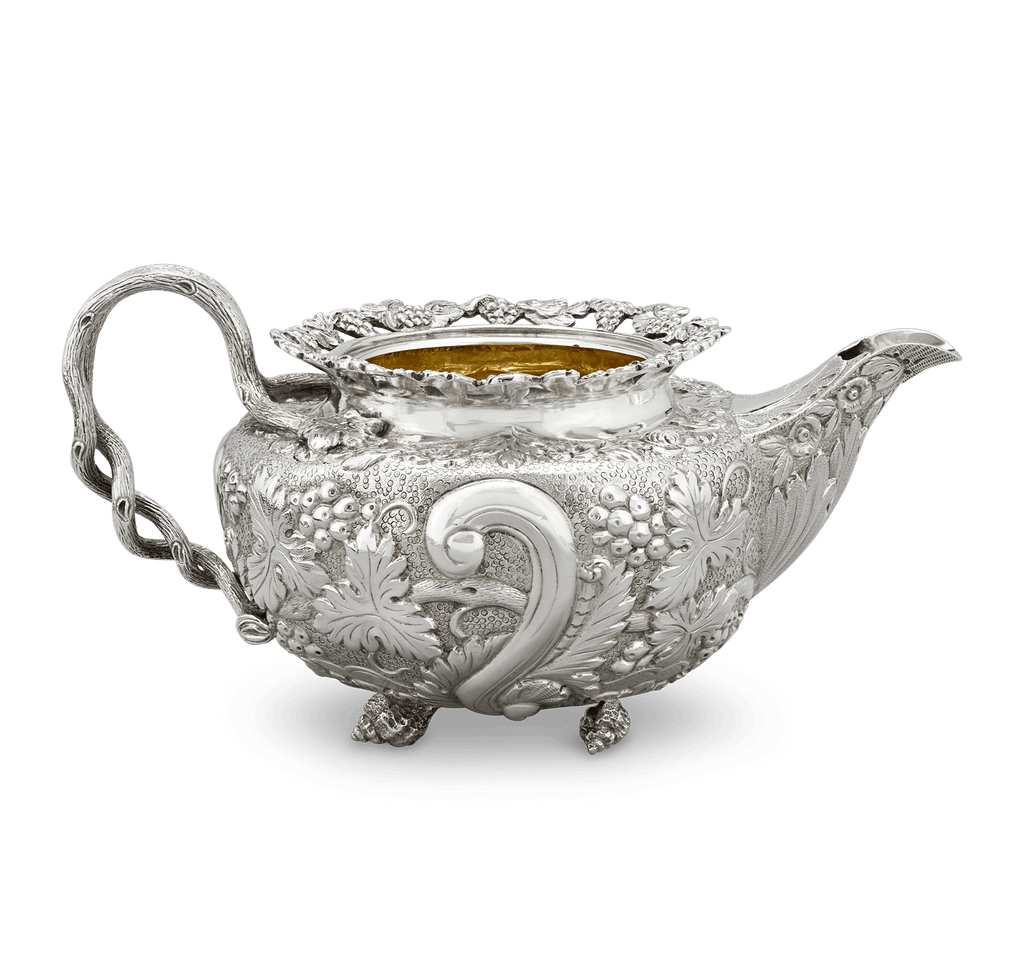 Georgian Silver Three-Piece Tea Set by John Bridge