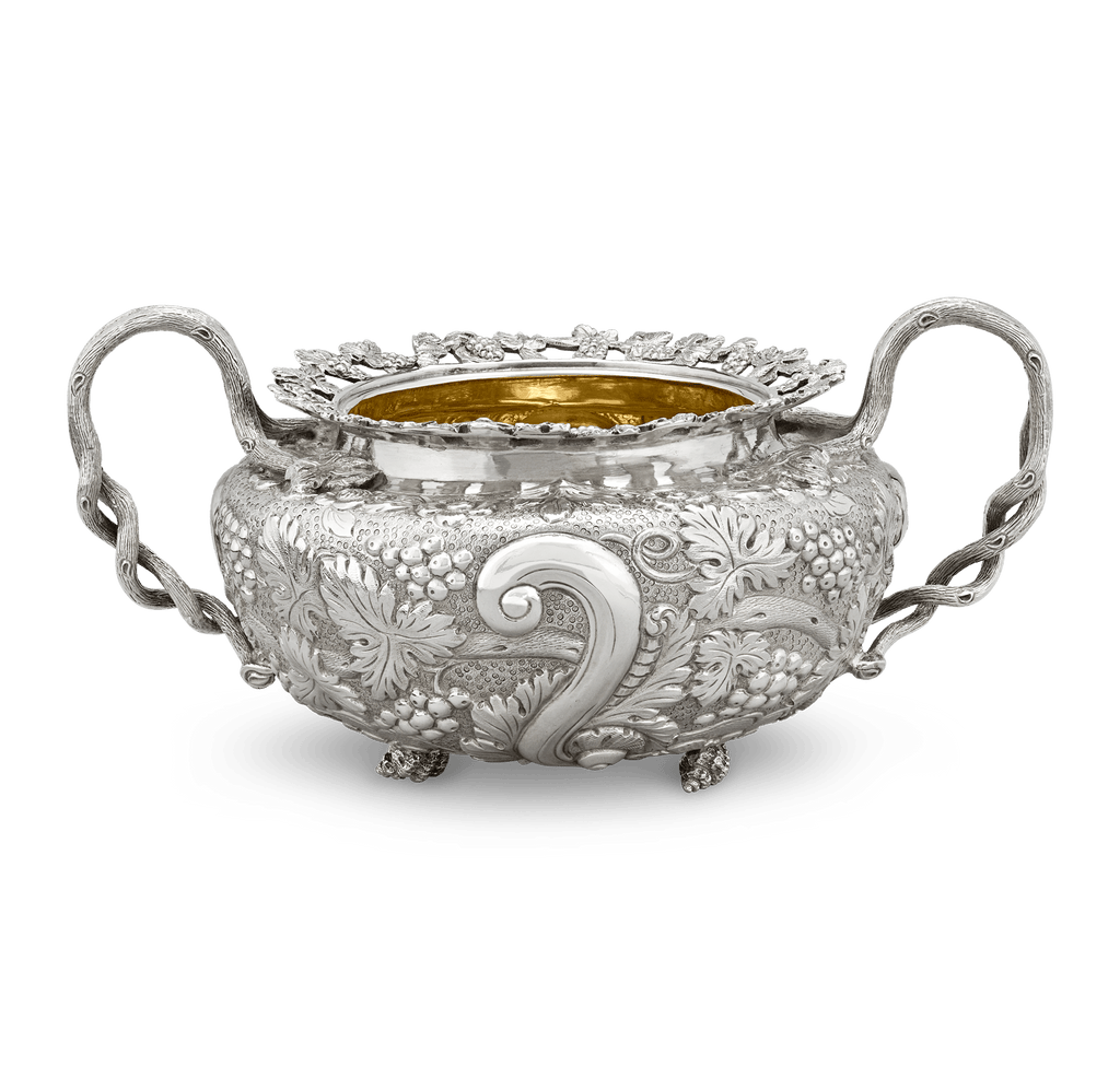 Georgian Silver Three-Piece Tea Set by John Bridge