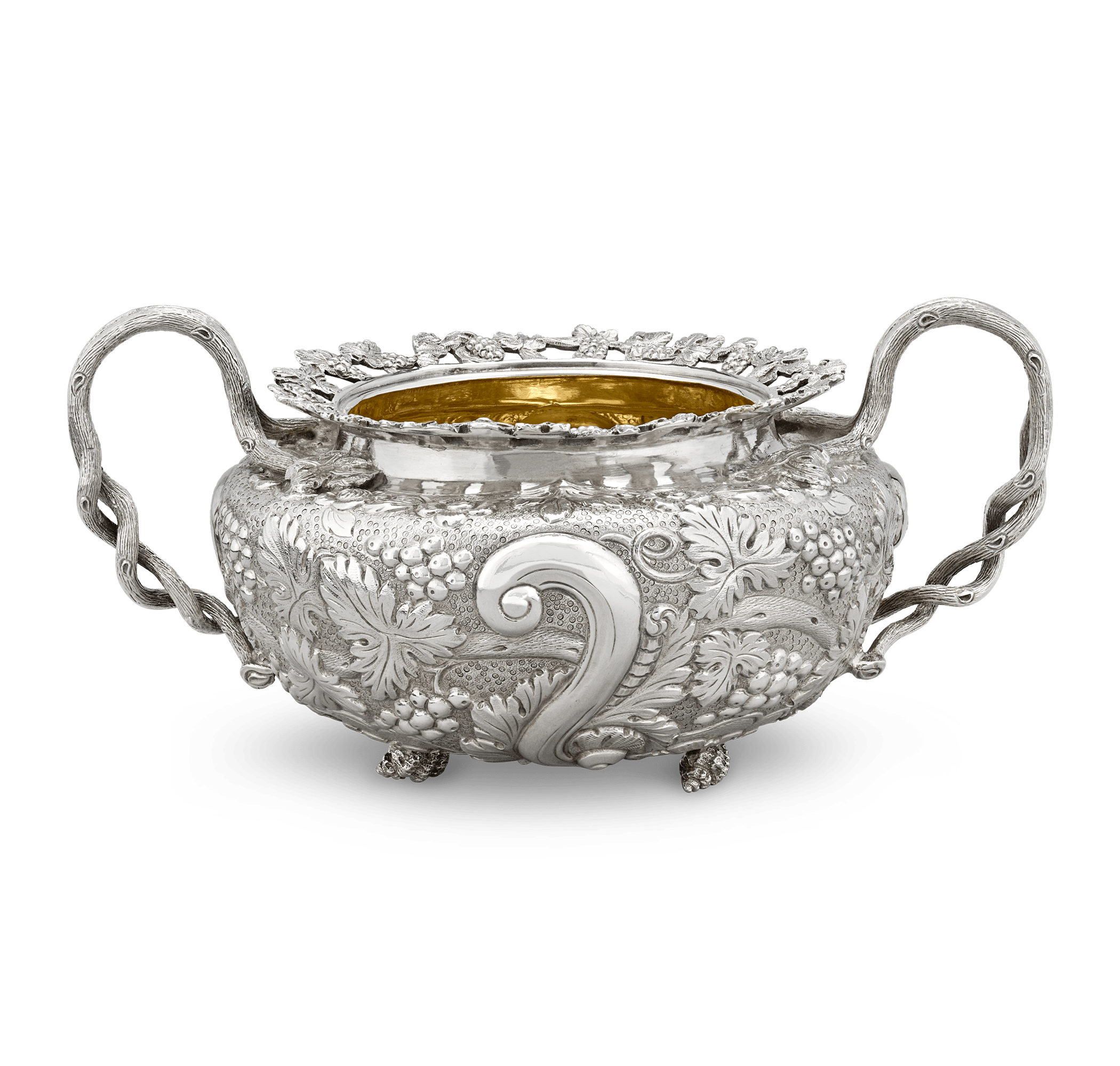 Georgian Silver Three-Piece Tea Set by John Bridge