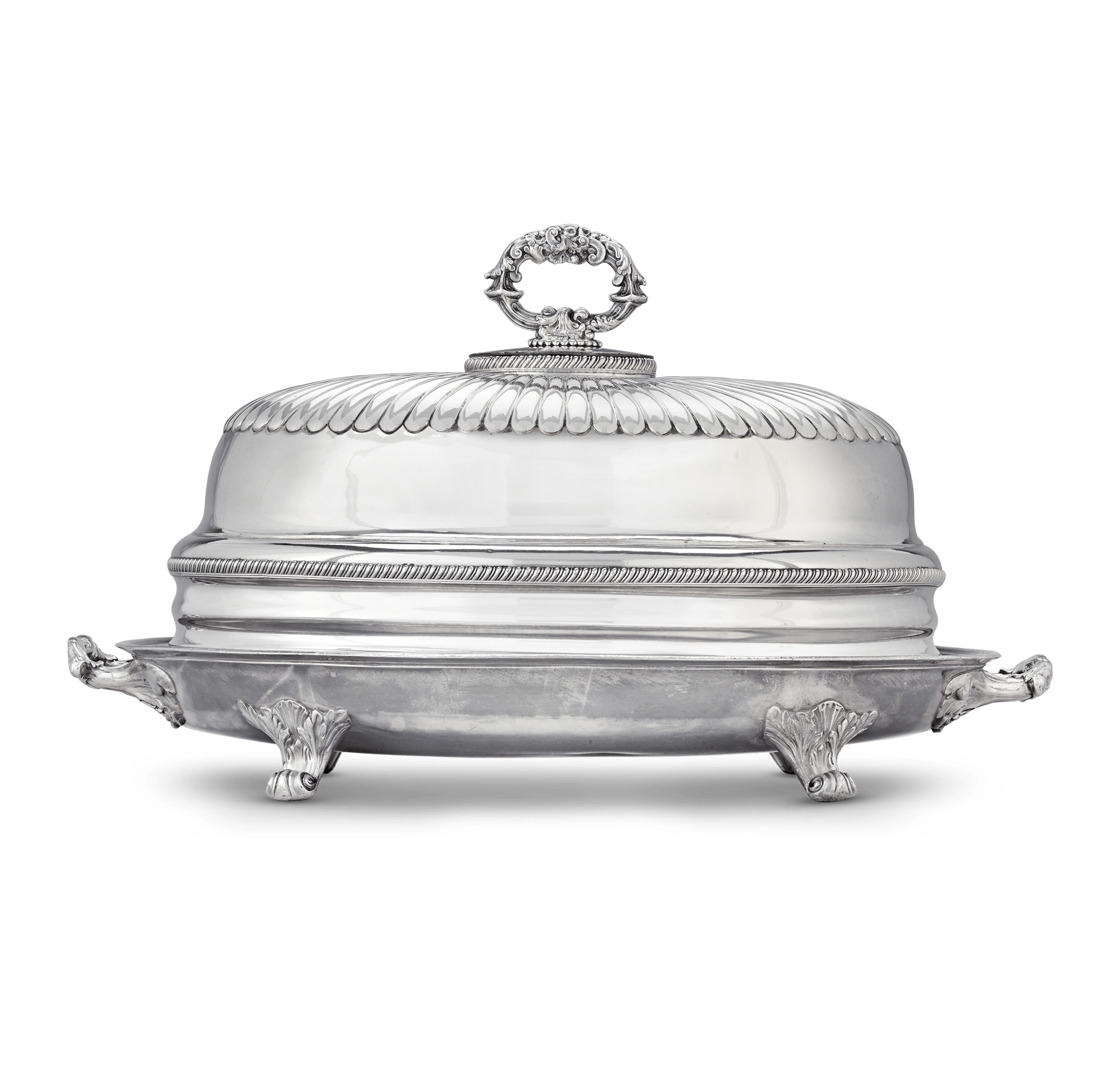 Silverplated Turkey Dish with Cover by James Dixon & Sons